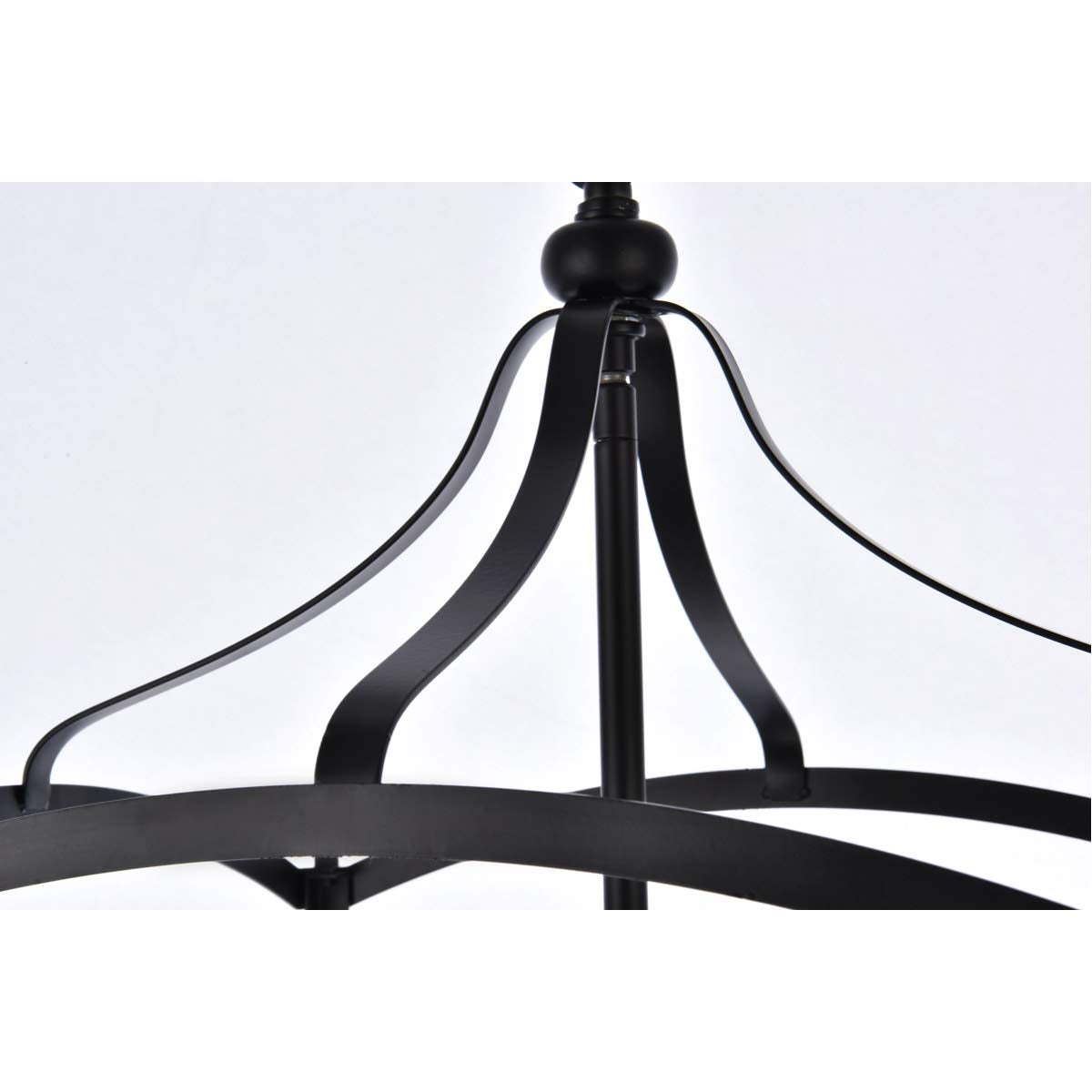 Living District Janet 4-Light Mid-Century Metal Pendant in Black