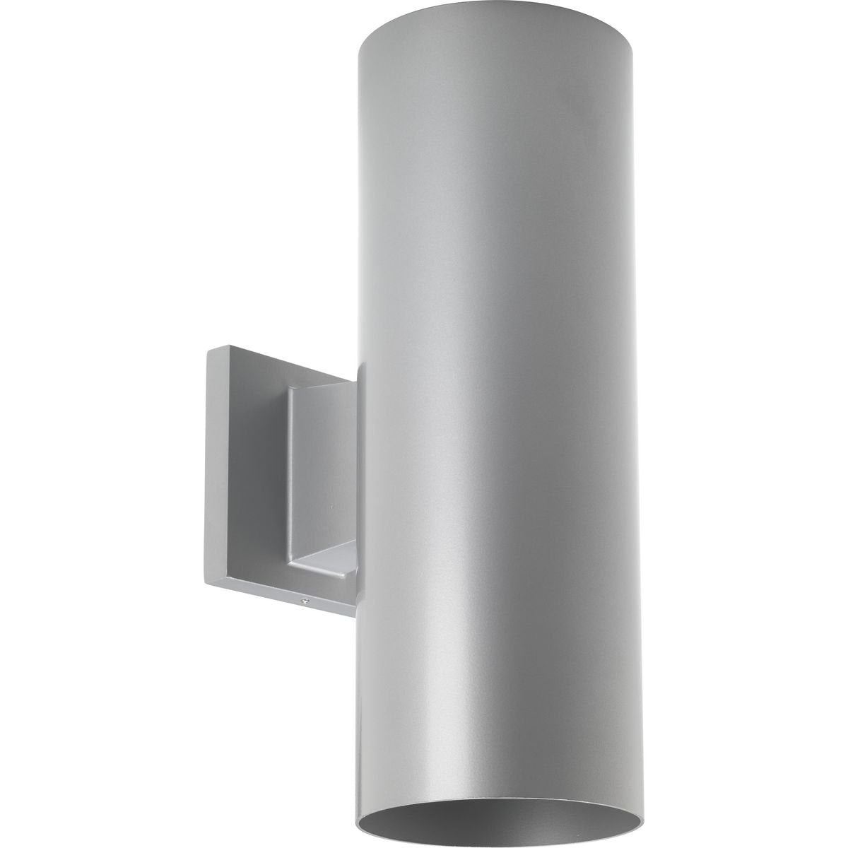 Progress Lighting 5-Inch Cylinder Outdoor LED Wall Sconce, 2-Light, Die Cast, Metallic Gray, Model P5675-82/30K
