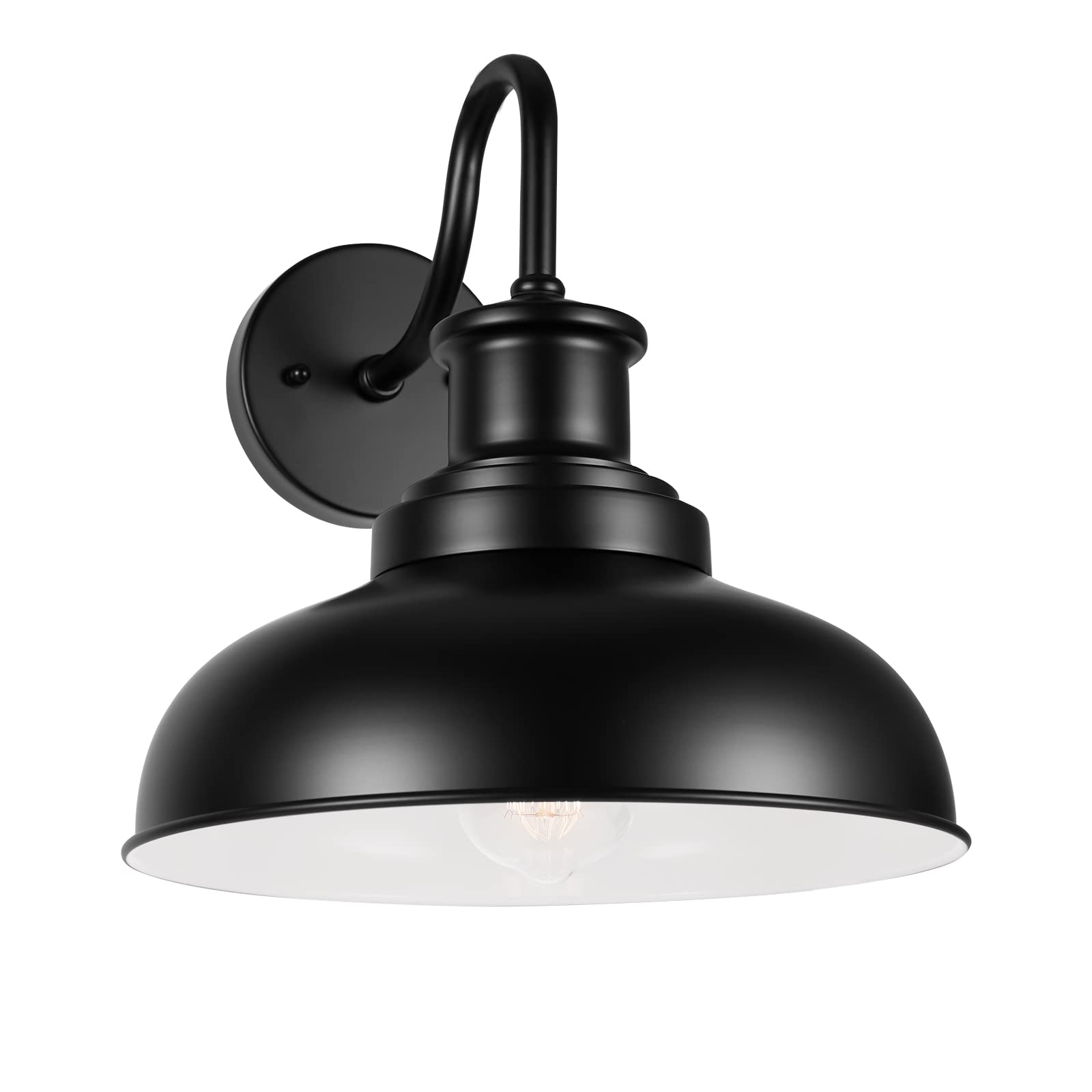 Diyel Outdoor Gooseneck Barn Light Outdoor Wall Sconce Farmhouse Exterior Wall Mount Light Vintage Outside Lighting Fixture Indu