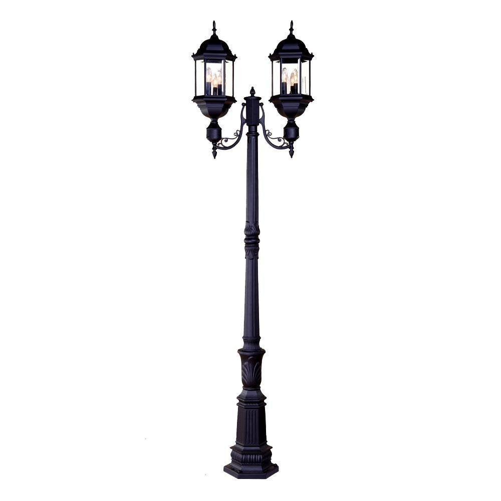 Acclaim Lighting 5187Bk Black Three Light Outdoor Post Mount Fixture - 9.25 X 21.5 Inches