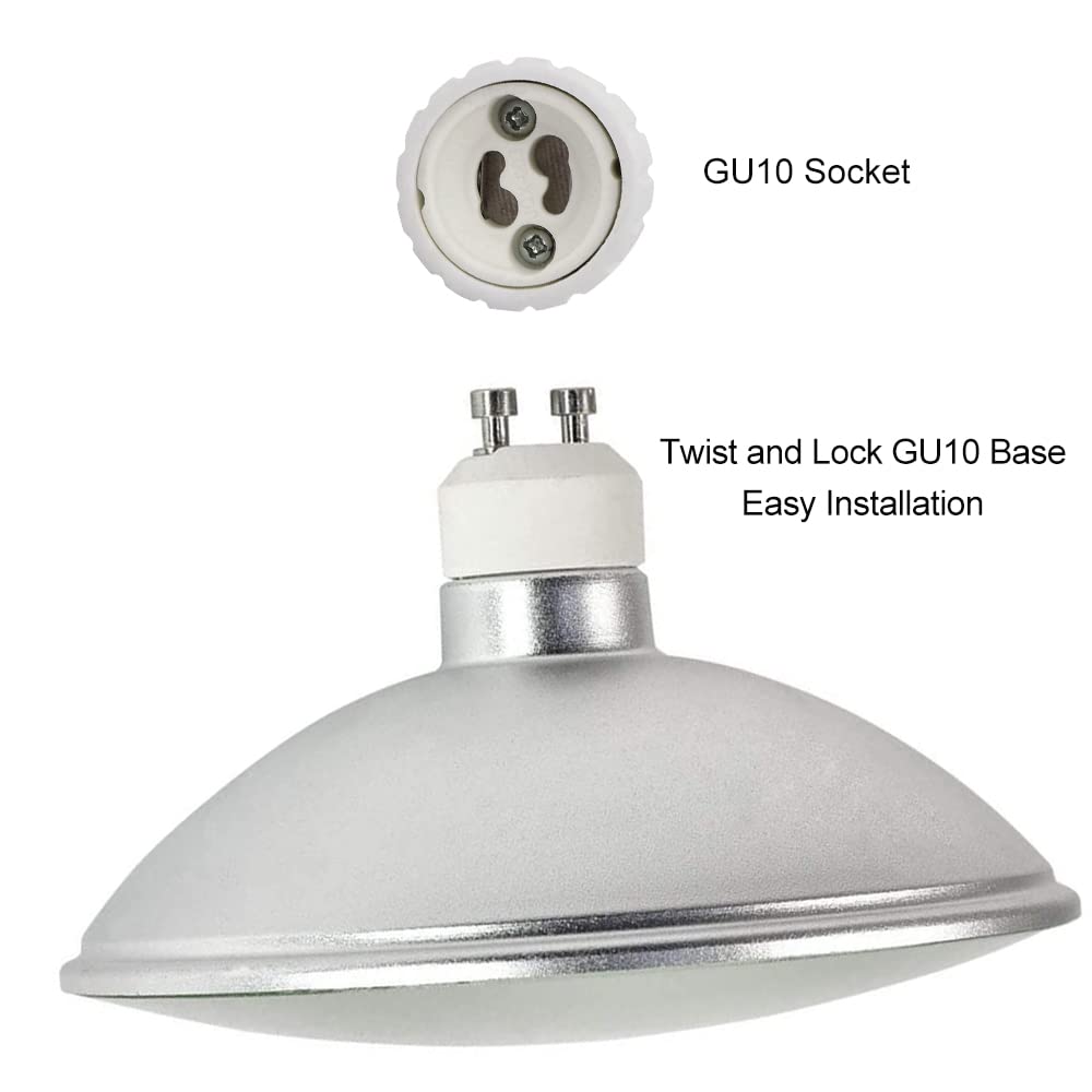 Familite GU10 AR111 LED Bulb 12W 1200LM Warm White Pack of 2, Aluminum Flood Light Replacement for Halogen PAR36