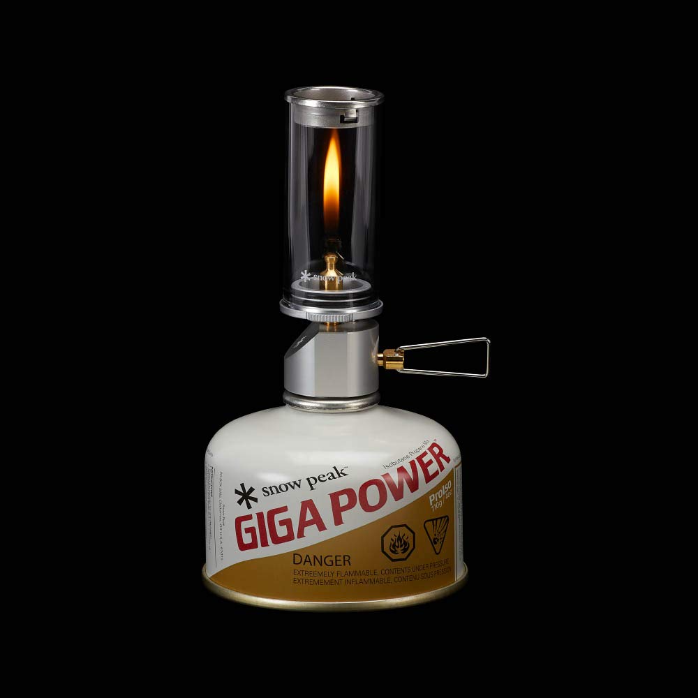 Snow Peak Mini Flame - Portable Gas Camping Lantern With Mini Flame - Durable Camping Equipment For Outdoor Lighting - Included Storage Case For Travel