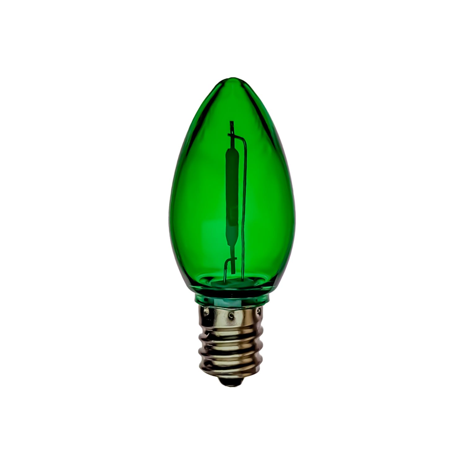 EZLS C7 Green Colored LED Filament Plastic Bulb