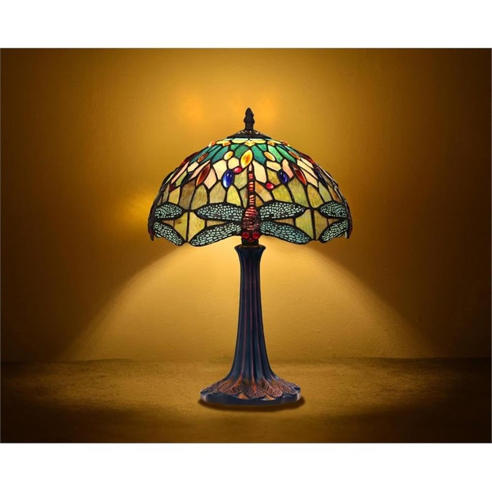 CHLOE Lighting Dragonfly Table Lamp, 1-Light, Glass Resin, Dark Bronze, Model CH3T471GD12-TL1