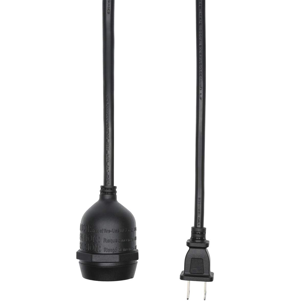 5ft 1-Socket Mini Pendant Light  Heavy Duty Weatherproof Patio String Lights  E26/E27 Hanging Ceiling Lamp Kit  for Bistro Bar Kitchen Backyard and Industrial Vintage DIY (Thick Wire No Bulb)