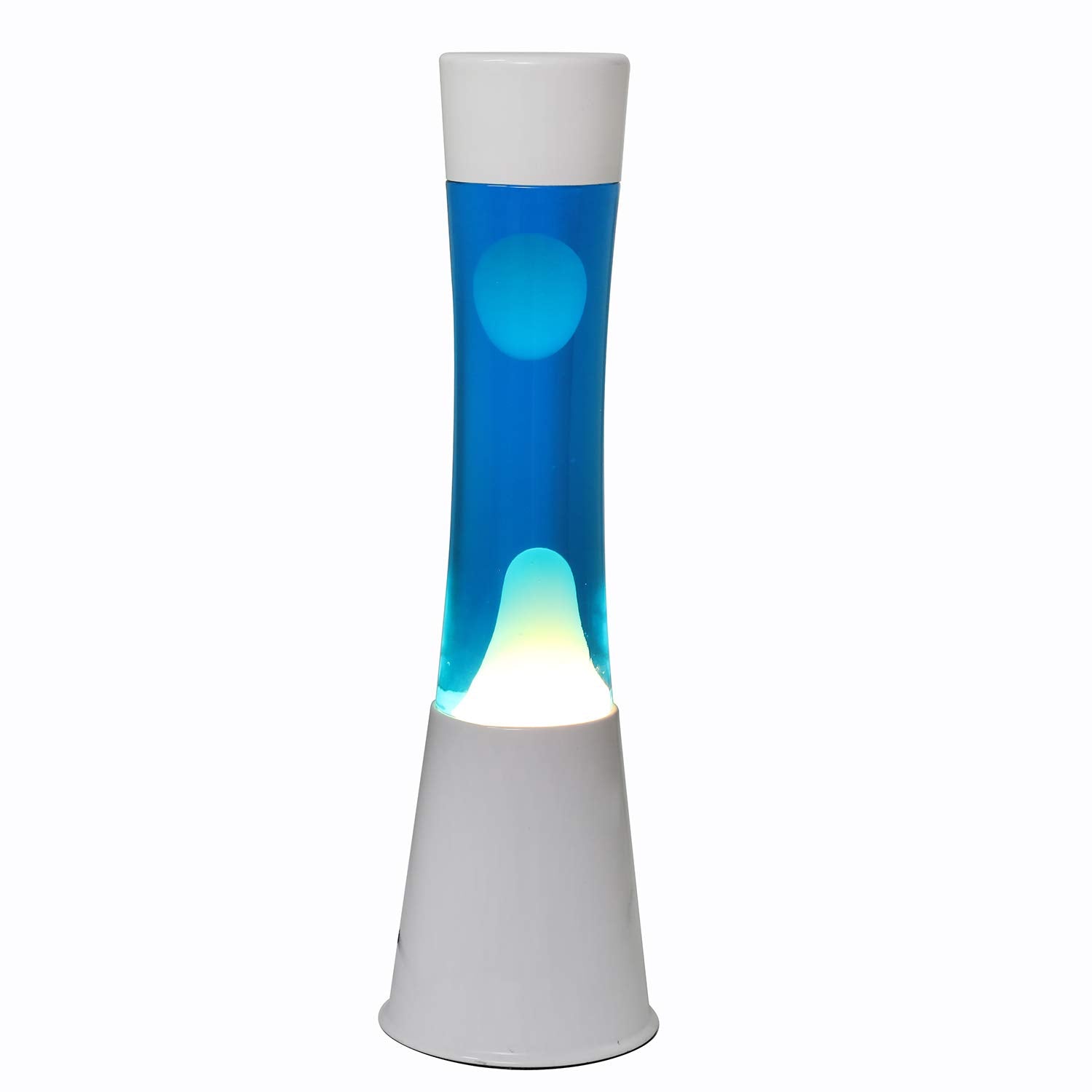 ITOTAL - Lamp with Internal Movement of Colored Bubbles/Colorful Flow and Hypnotic Wax 3.93 x 15.74 in/with US Plug (Blue & Whit