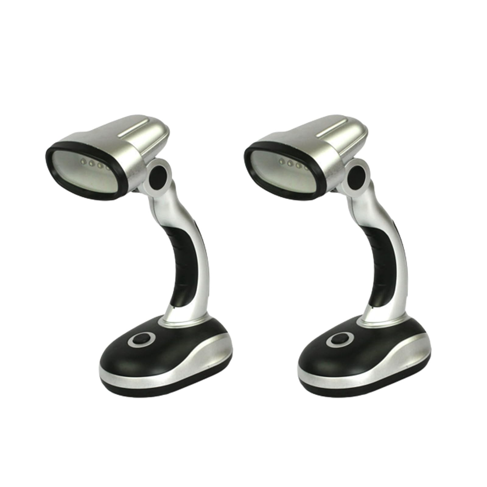 Ragyzity Led Desk Lamp  12 LED Portable Battery-Powered Table Lamp  Bedside & Camping Light  Bright Work and Reading Light for Computer  Home  or Outdoor Use (2PCS)