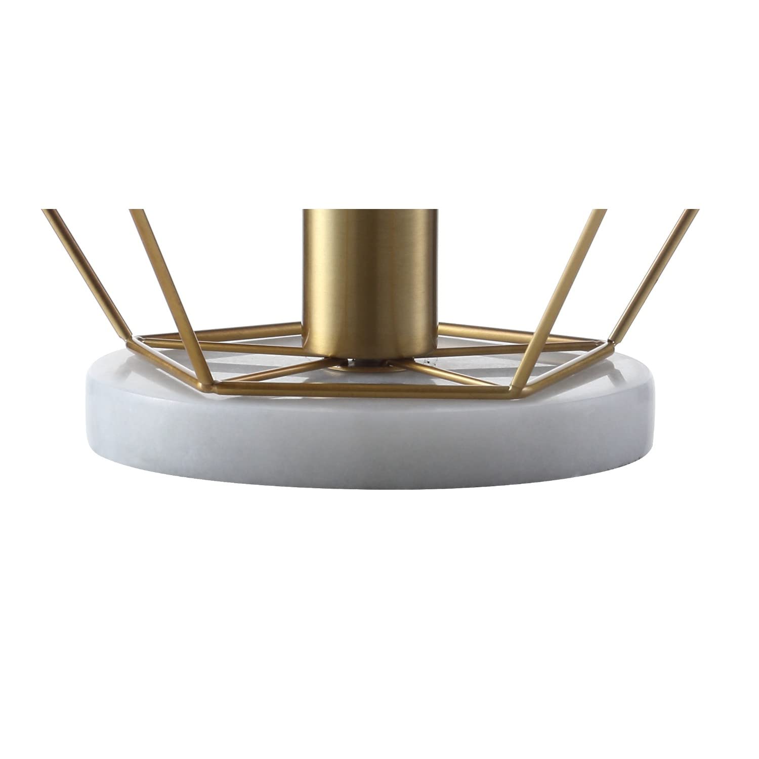 JONATHAN Y JYL1047A 10in Metal/Marble LED Table Lamp, Brass Gold, Midcentury Modern Design for Bedroom, Living Room, Office