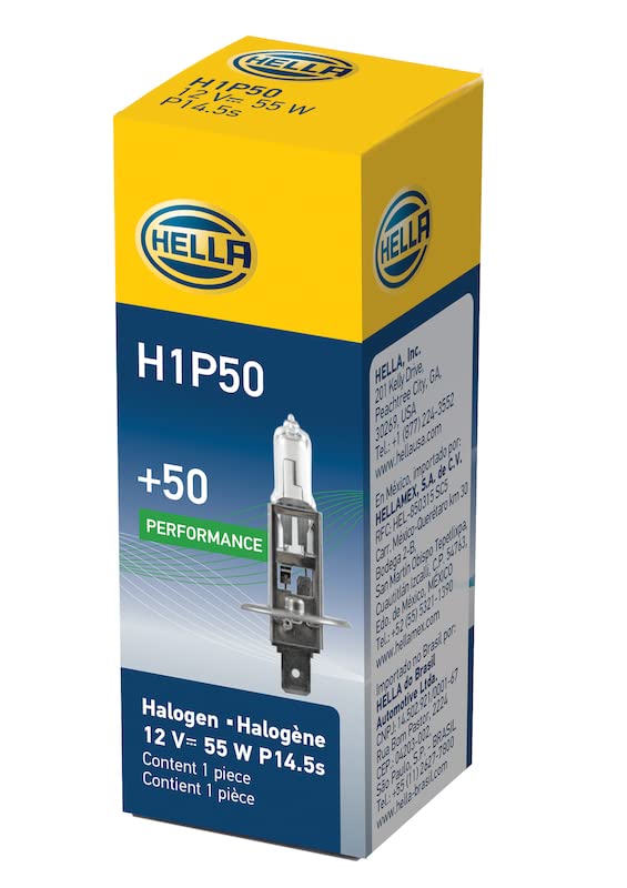 HELLA H1P50 +50 Performance Bulb, 12V, 55W
