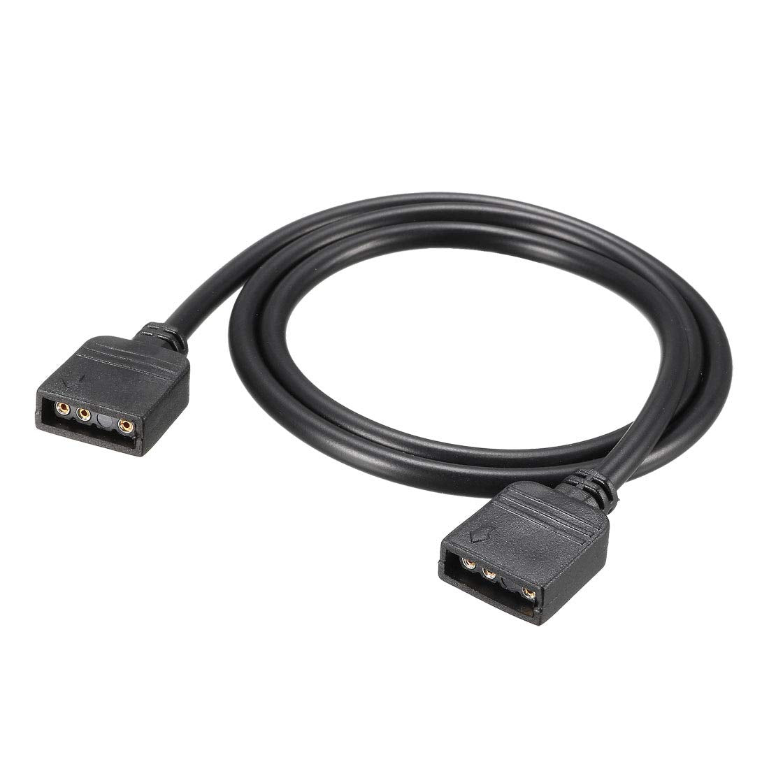 uxcell ARGB Splitter Cable Female to Female 3 Pin Extension Connector Cord Wire for 5050 3528 LED Light Strips 50cm Length