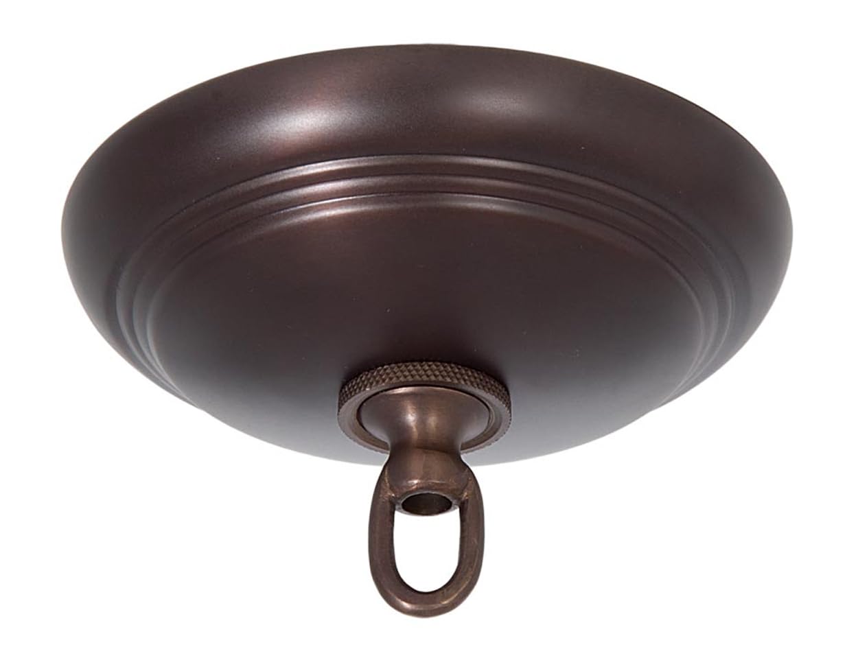 B&P Lamp Antique Bronze Solid Spun Brass Ribbed Canopy Kits