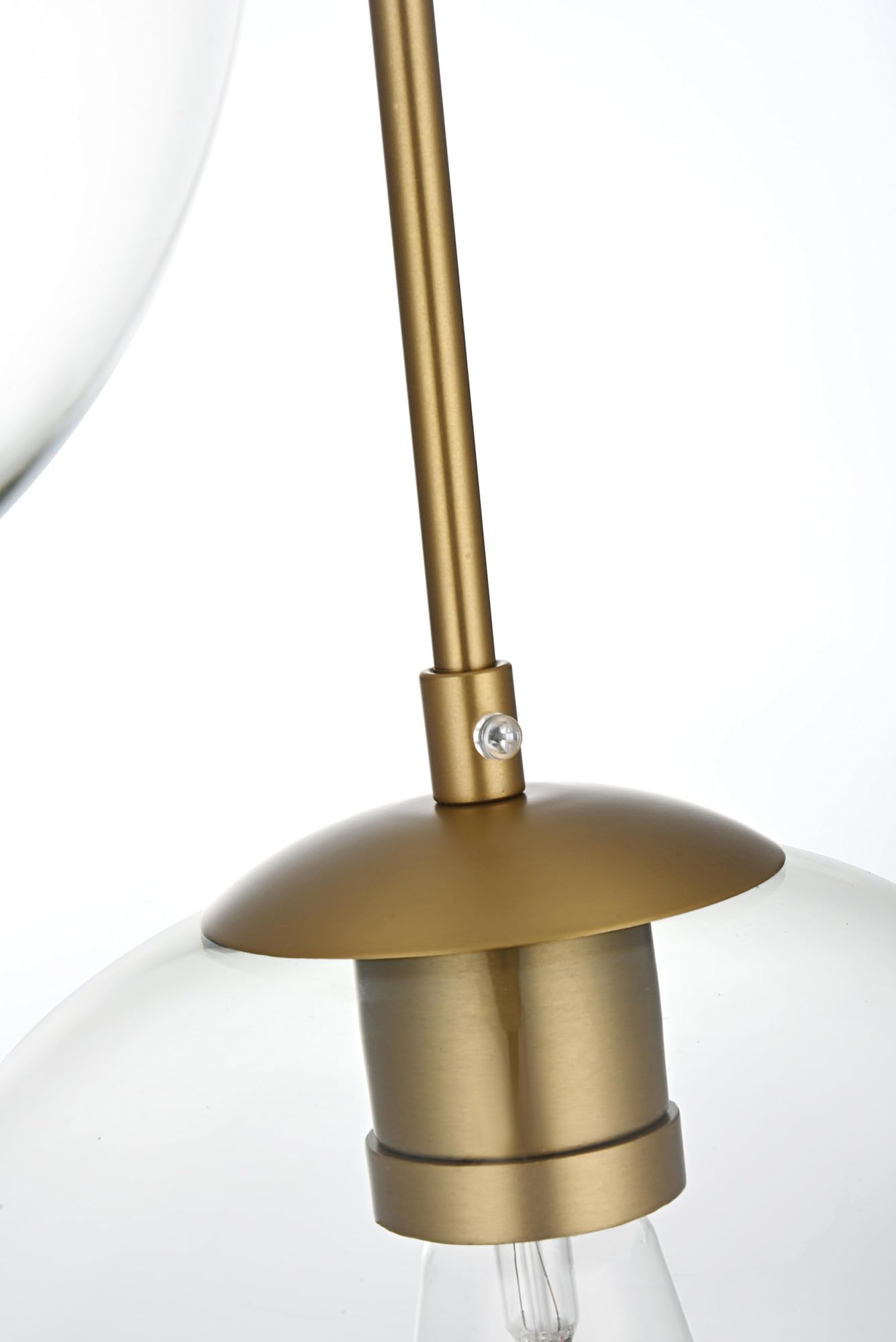 Living District Baxter 3 Lights Chrome Pendant with Clear Glass