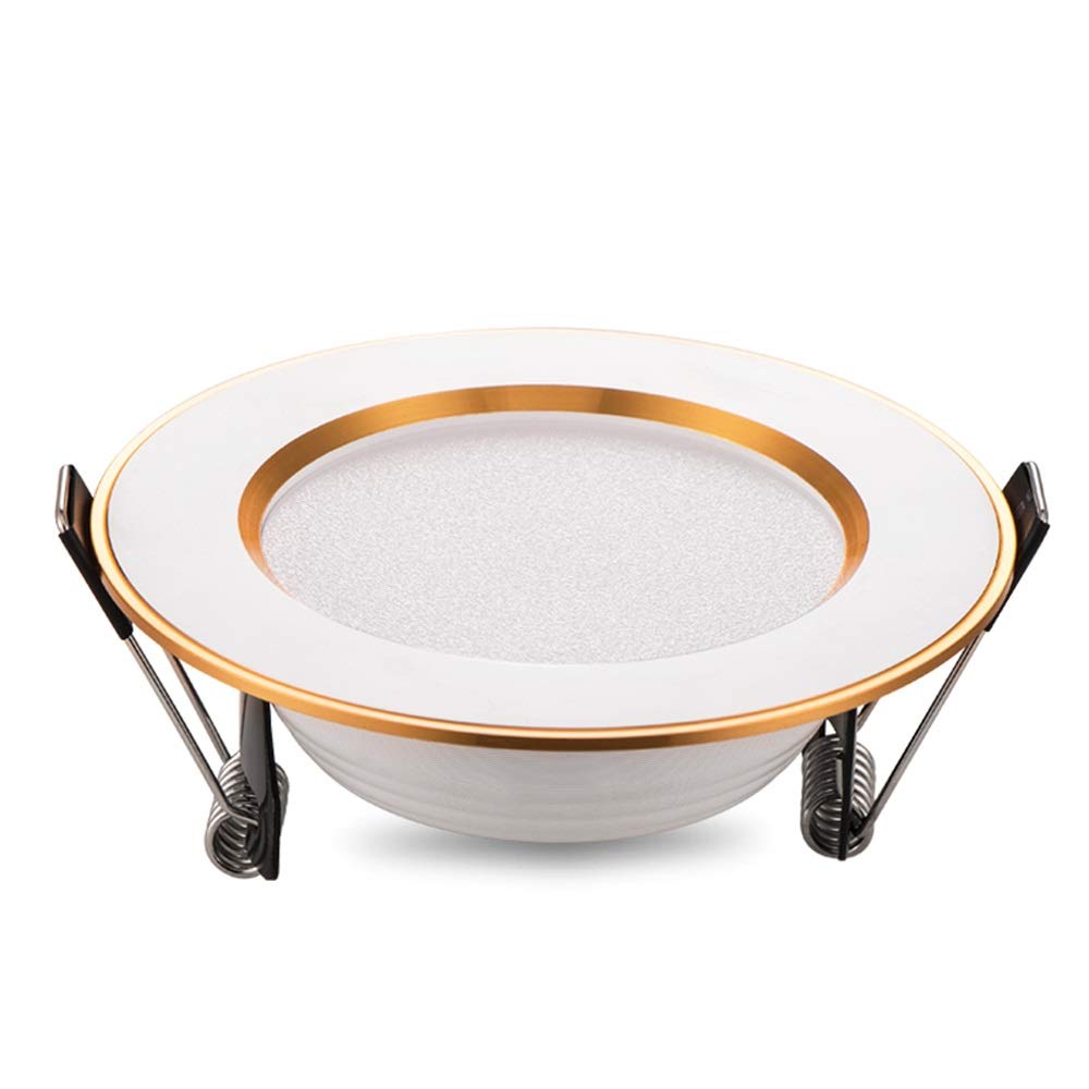 OZZKI Recessed Golden LED Round White Recessed Downlights Ultra Bright Modern Embedded Energy Saving Spotlights Living Room Bedr