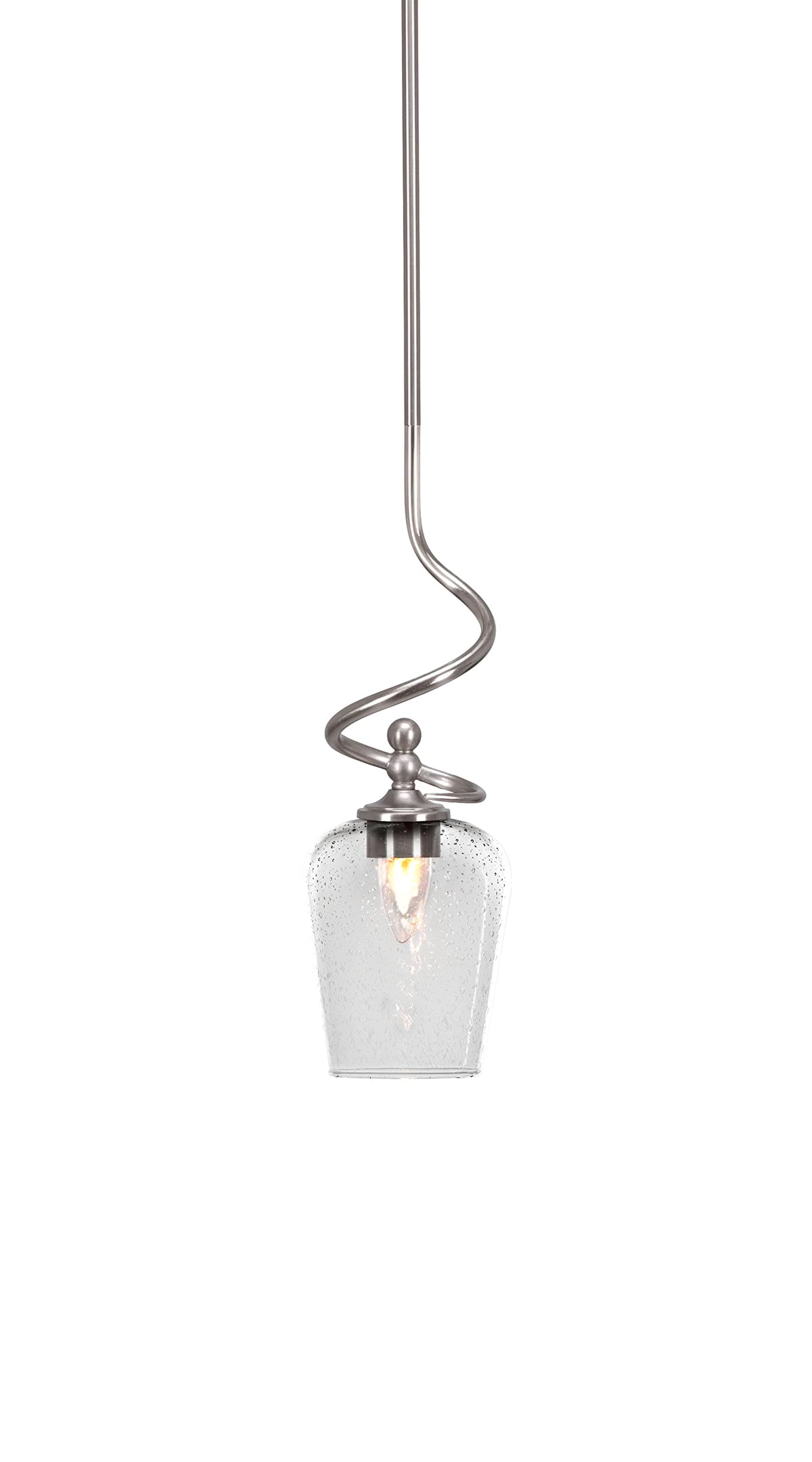Capri 1 Light Mini Pendant in Brushed Nickel (901-BN-210)