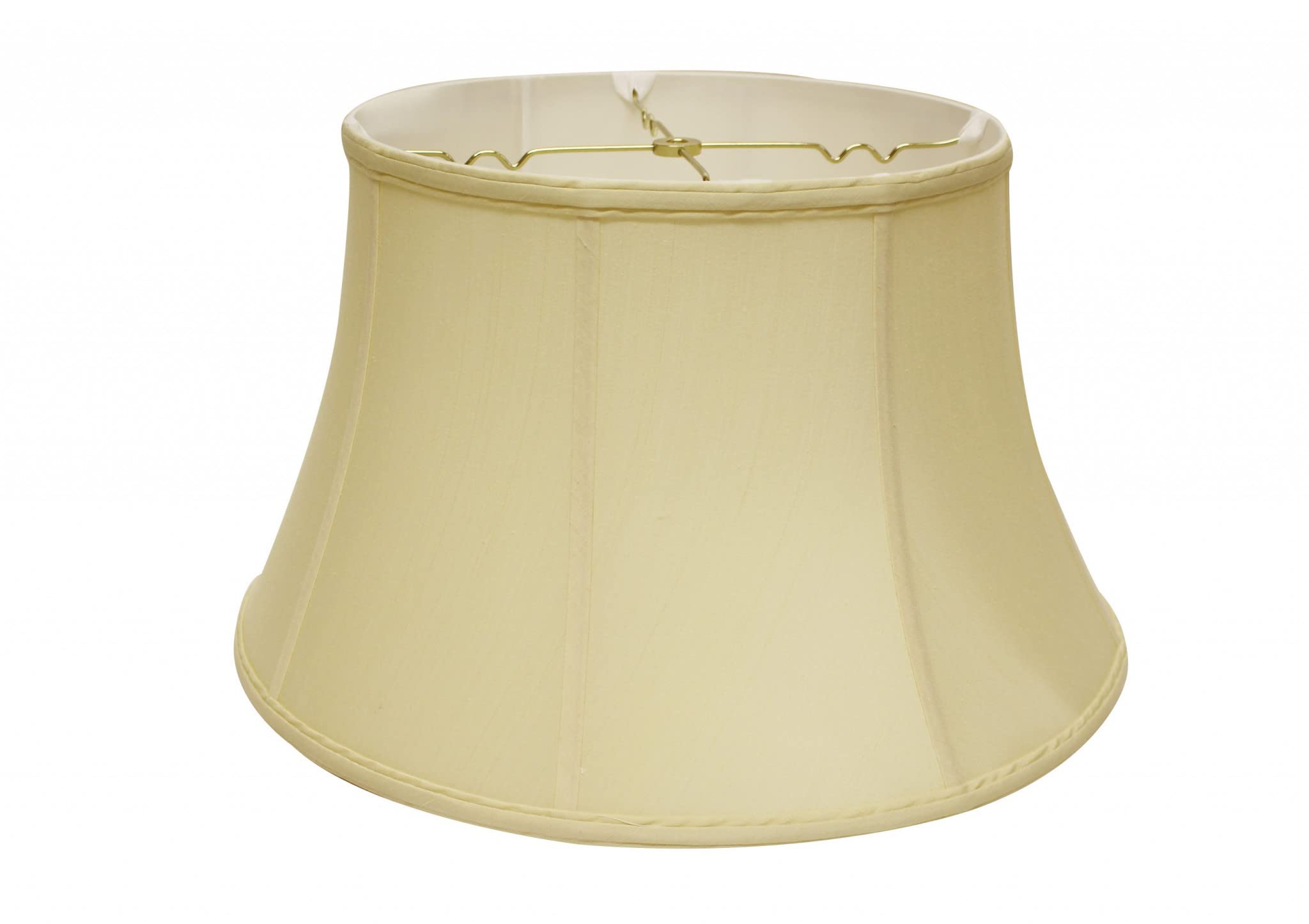 HomeRoots 18in Antique White Drum Lampshade - Warm White, Model 469495