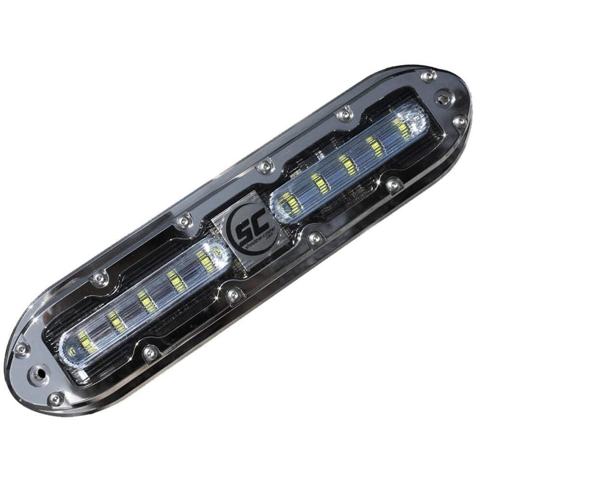 Shadow-Caster Scm-10 Led Underwater Boat Light - Bimini Blue - 316 Stainless Steel Housing - Polycarbonate Lens - Ip68 Fully Submersible Waterproof