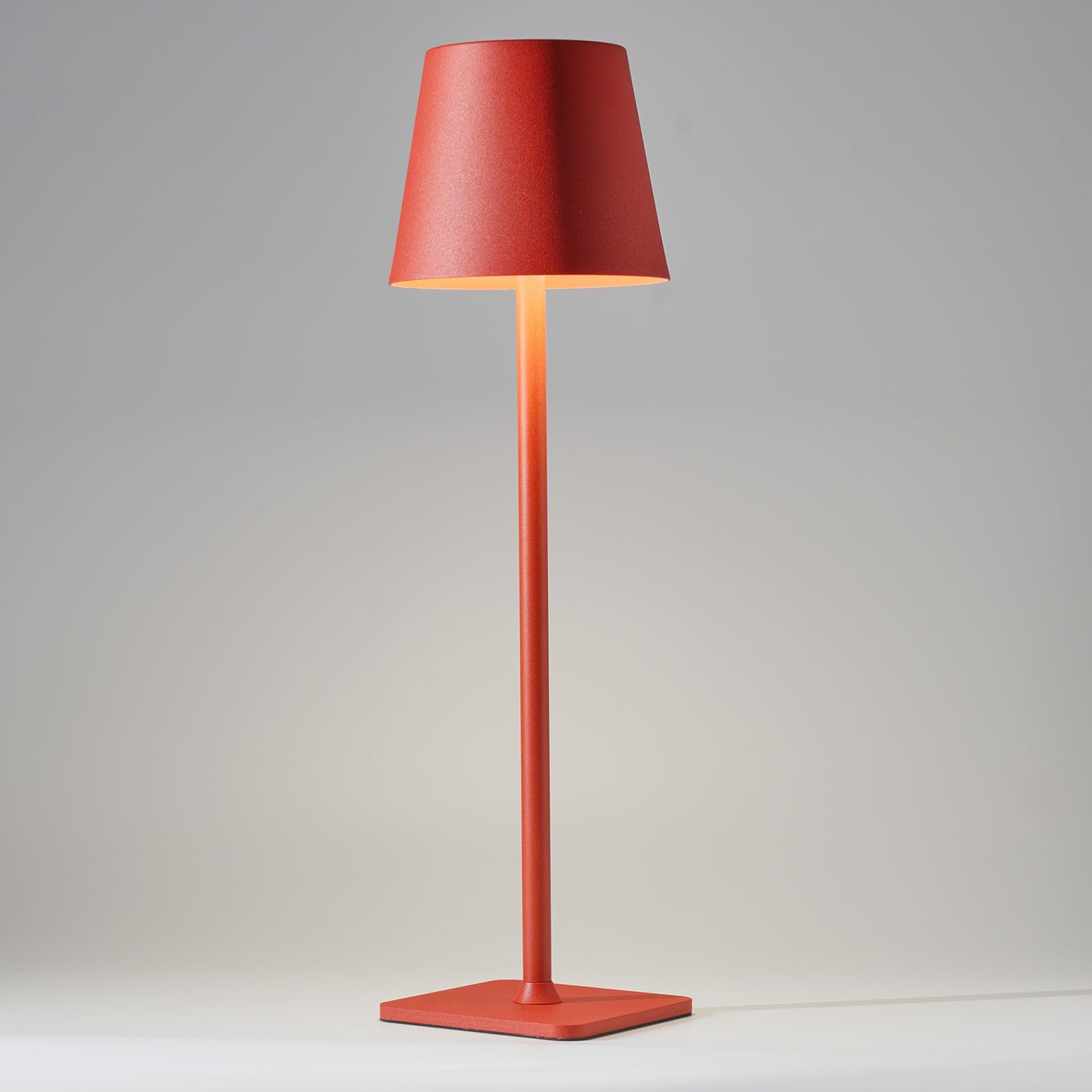 HAJINLU Cordless Table Lamp Battery Operated Rechargeable for Dinning Table Home Decor Bedside Nightstand Small Night Light (Red
