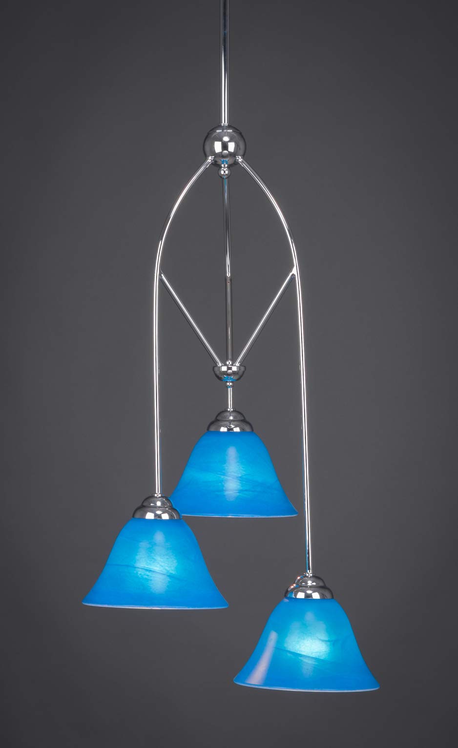 Toltec Lighting Contempo 3 Light Cluster Pendalier In Chrome Nickel (29-Ch-4155)