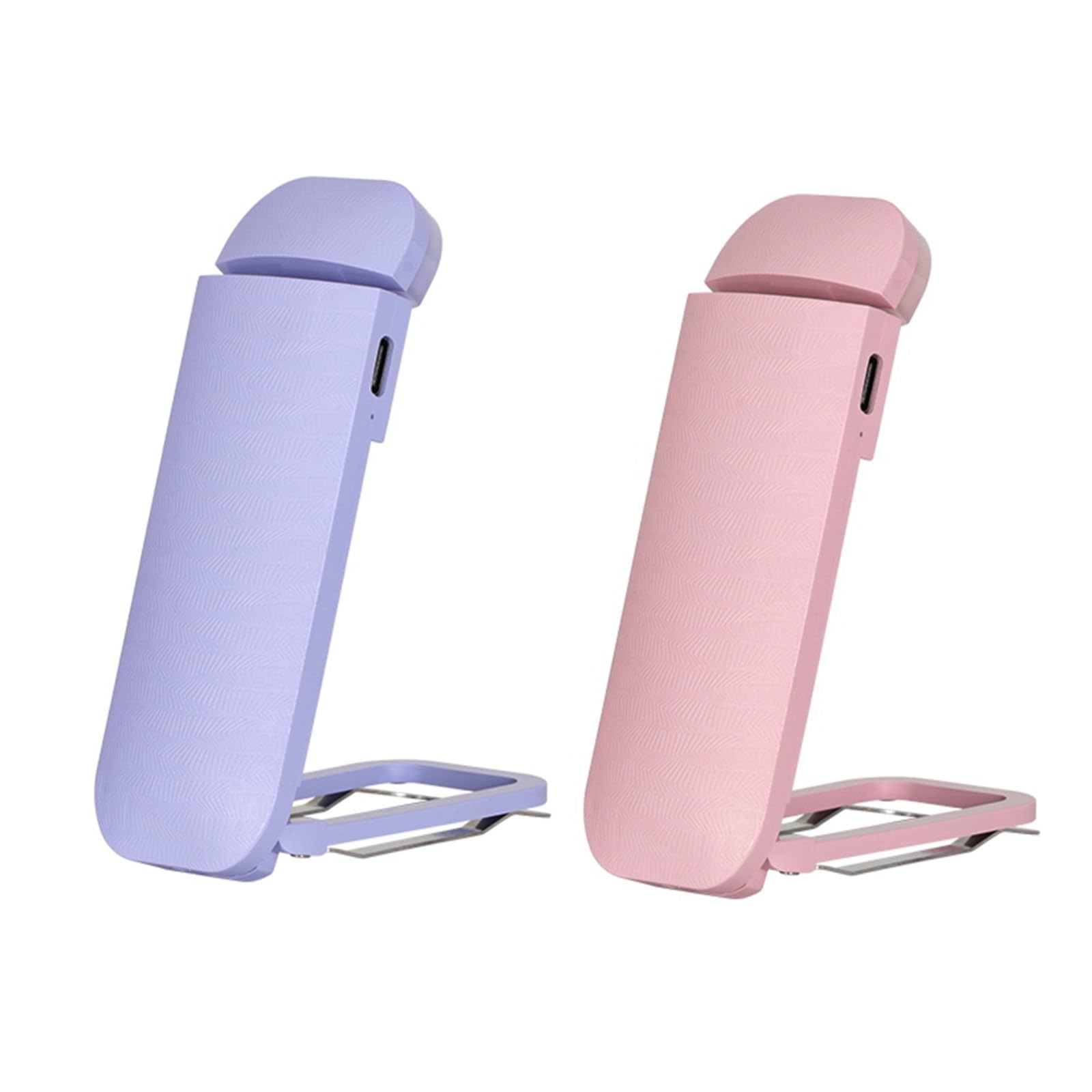 HEMONNKAM Book Reading Light  2 Pack Rechargeable Clip on Booklight  Eye Caring 3 Color Temperatures & 5 Brightness Levels  Night Use for Bed  Long Lasting  Reading at Night in Bed  Purple+Pink