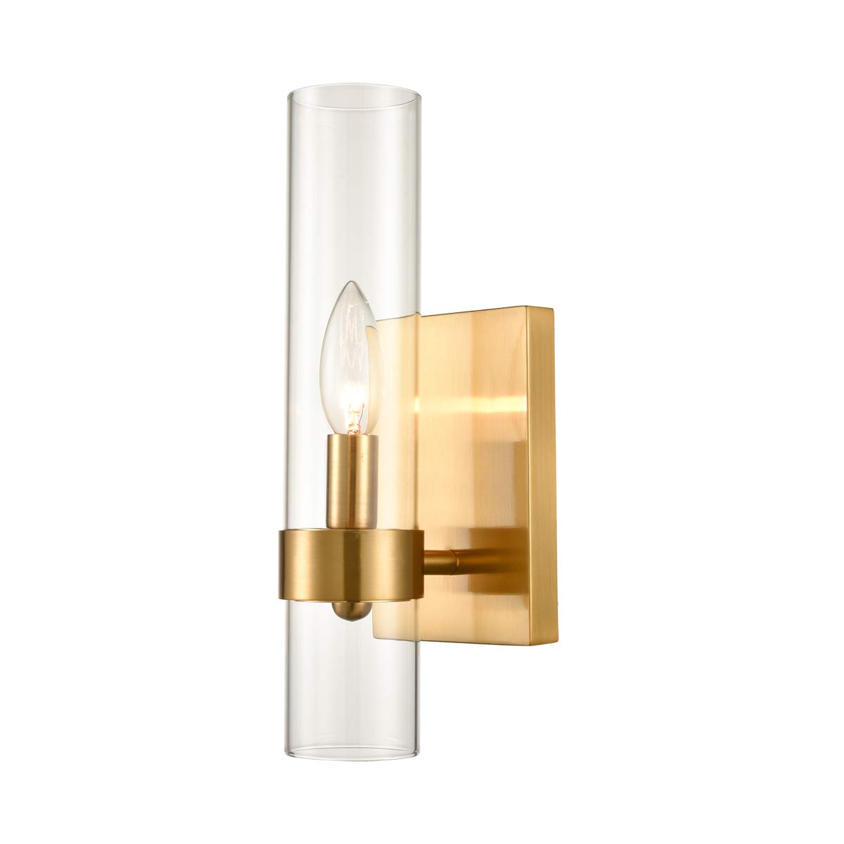 DANSEER Wall Sconce 1-Light Brushed Gold Metal with Glass Shade Model B3079BU-J