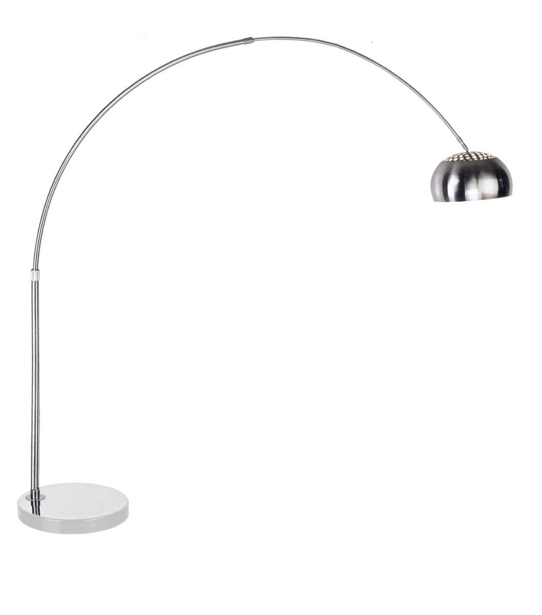 Stilnovo LS375B Arch City Floor Lamp - Carbon Steel, Marble, Silver
