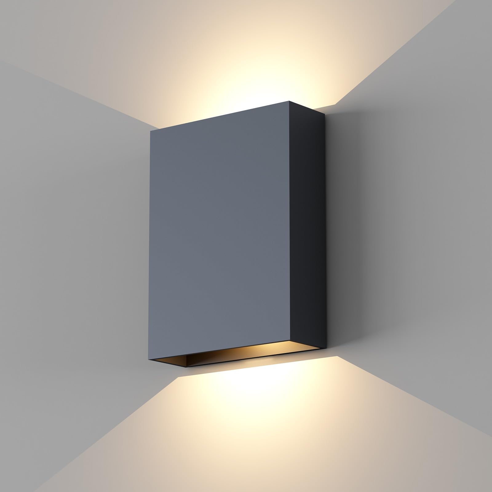 ilucezzo Up and Down Wall Lights for Bedroom LED Wall Lights, 6.3 Mordern Porch Light, IP65 Waterproof Wall Lamp 10%-100% Dimm