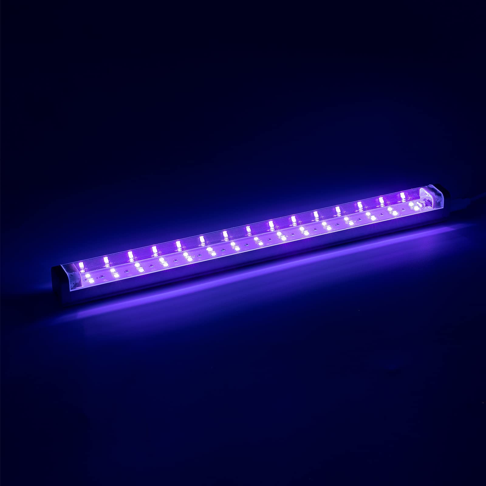 THLIFURE UV Black Light Bar, 10W 1ft LED Strip Lights, Purple, 2 Pack, Ideal for Bedroom, Fluorescent Paint & Glow in The Dark Parties