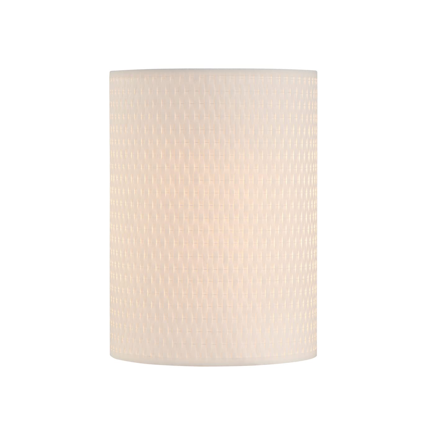 Aspen Creative 31308, Hardback Drum Spider White Plastic Lamp Shade 8&quot; Top X 8&quot; Bottom X 11&quot; Height