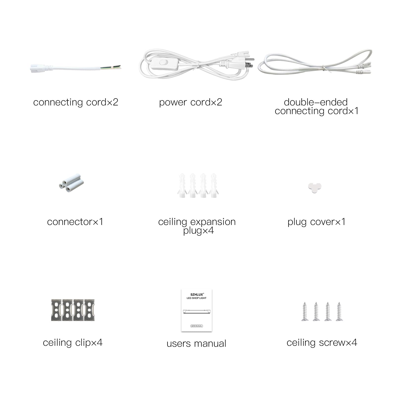 Epestoec 4Ft Led Shop Light,6300Lm,42W,6500K Super Bright White,V Shape Integrated T8 Led Tube Light,High Output Linkable Shop Lights