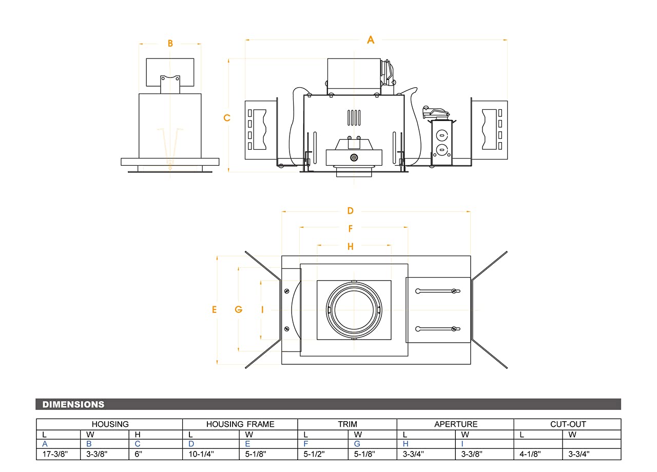 Jesco Lighting Mmgmh1639-1Eaw Mini Modulinear Directional Lighting For New Construction, Metal Halide 39W Mr16 1-Light Linear, White Interior With White Trim