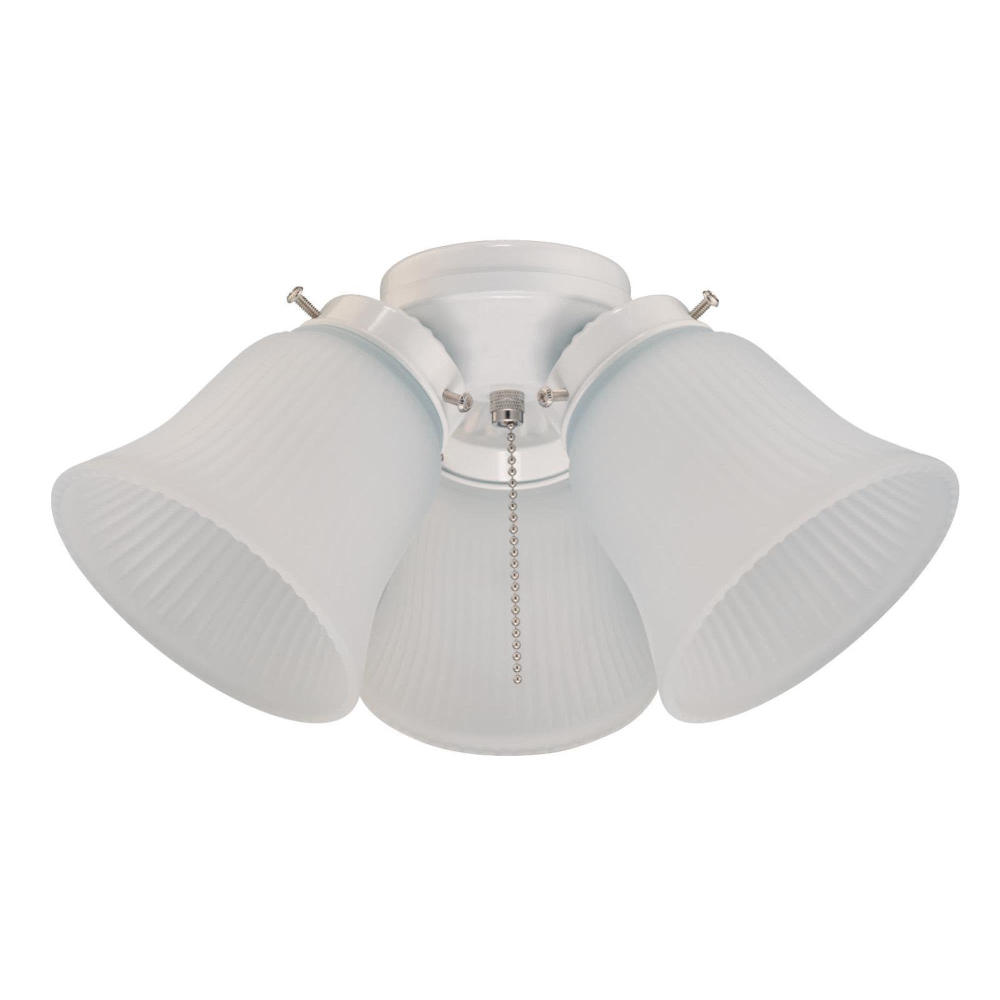 Westinghouse 77847 Ceiling Fan Light Kit, Frosted Ribbed Glass, White, No Size