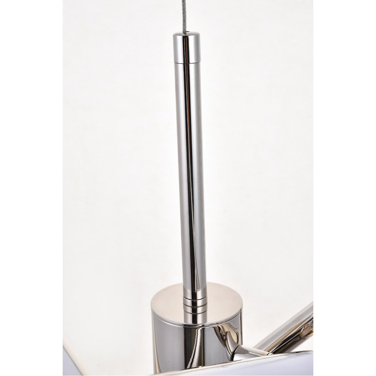 Elegant Lighting Living District Sonya 3-Light Modern Aluminum Pendant in Polished Nickel