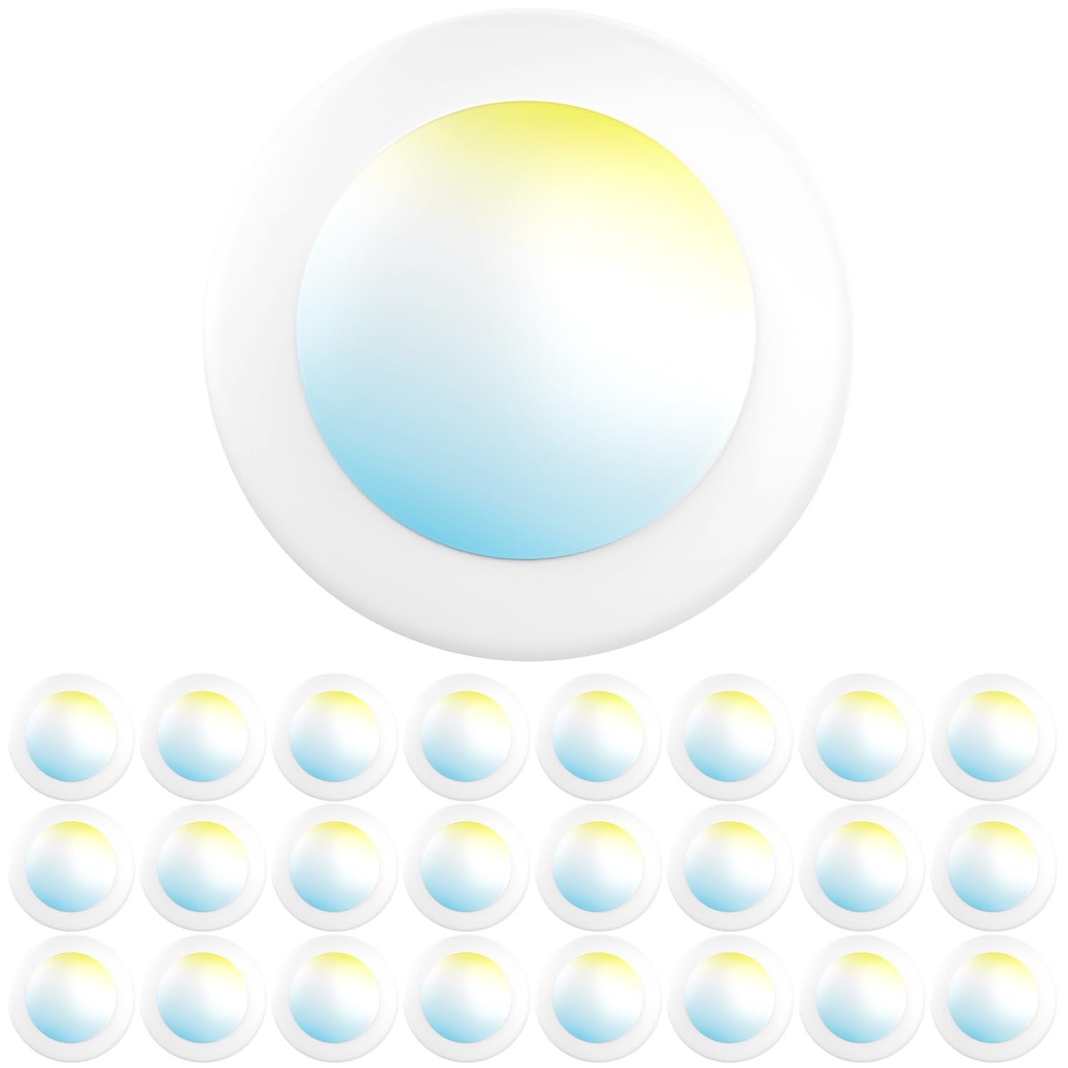 Sunco 16 Pack 5/6 Inch LED Disk Lights, Disc Lights Ceiling, LED Flush Mount Recessed Can Lighting, 1050 LM, 2700K Soft White, D