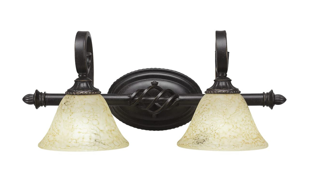 Toltec Lighting Elegante 2 Light Bath Bar In Dark Granite (162-Dg-508)