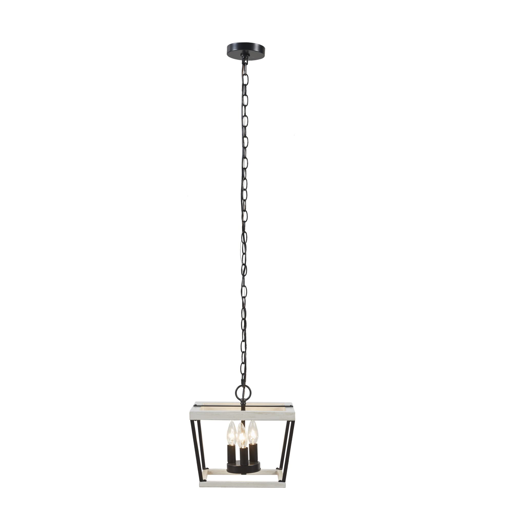 INK+IVY Adele Modern Pendant Light Fixtures for Kitchen Island, Adjustable 3 Bulb Hanging Ceiling Lamp with Black Metal and Whit