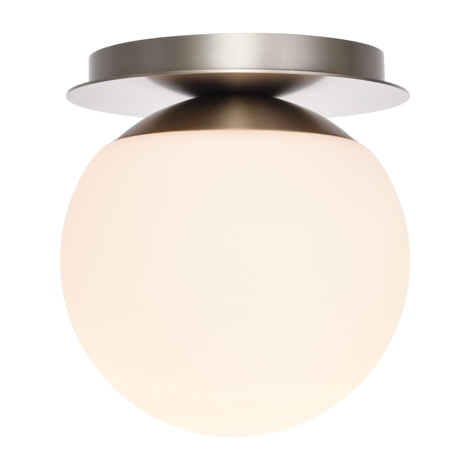 Wall Sconces, 1 Light Modern Globe Sconce In Brushed Nickel, Wall Light For Bedroom Bathroom Living Room & Hallway Vanity Lighting, Ceiling Light Fixture