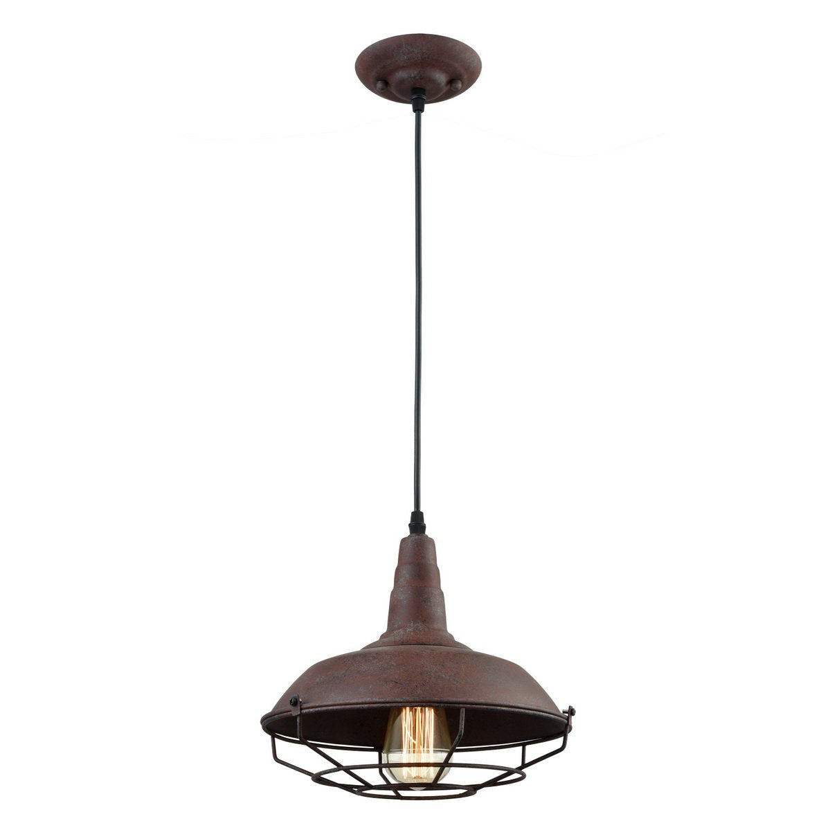 Daycent Barn Style Pendant Light Farmhouse Caged Pendant Lighting Industrial Metal Wire Hanging Pendant Light Barn Pendant Light