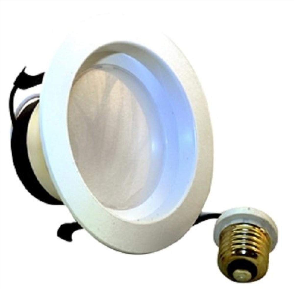 SYLVANIA 4 Recessed Downlight Kit with Integrated White Trim, 50W Equivalent Efficient 8W, 10 Years, Dimmable, 550 Lumens, 3000K