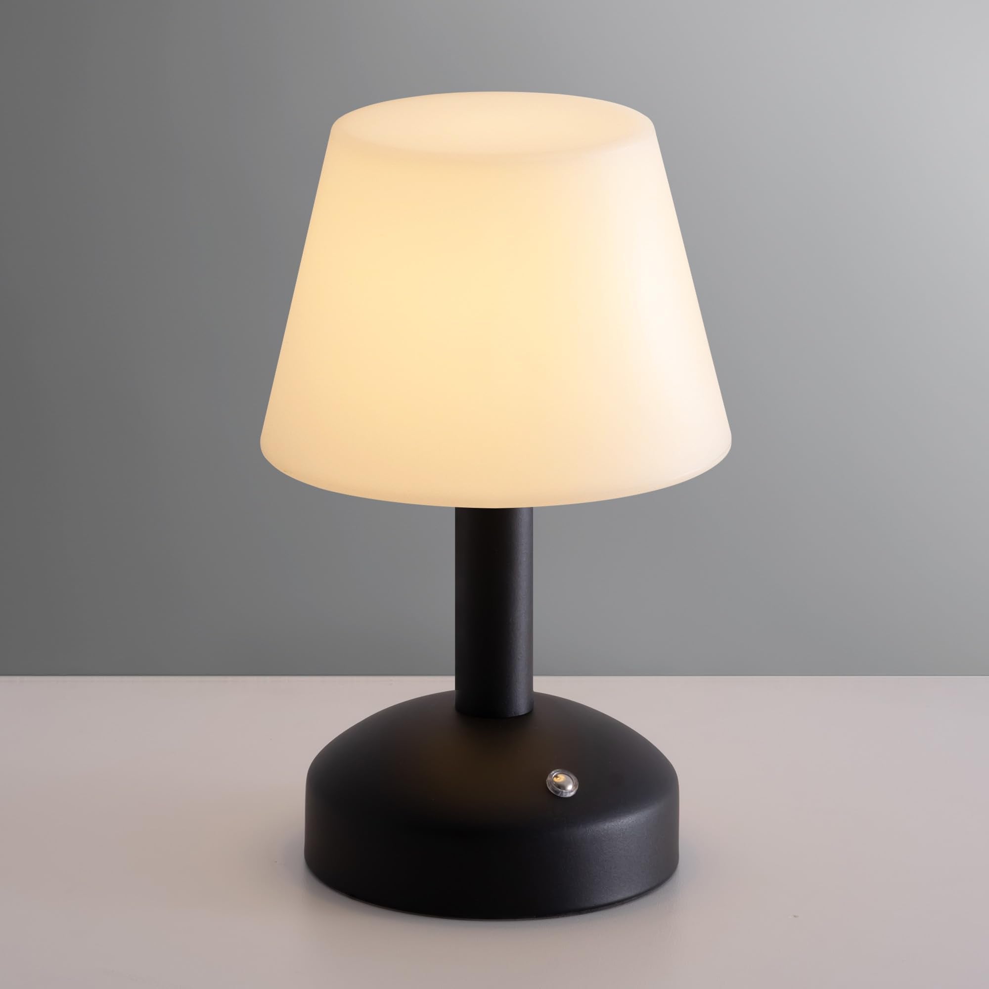 KDG Modern Cordless Table Lamp, Dimmable LED, 5000mAh Battery, Black, Model AMZ-TBL-012