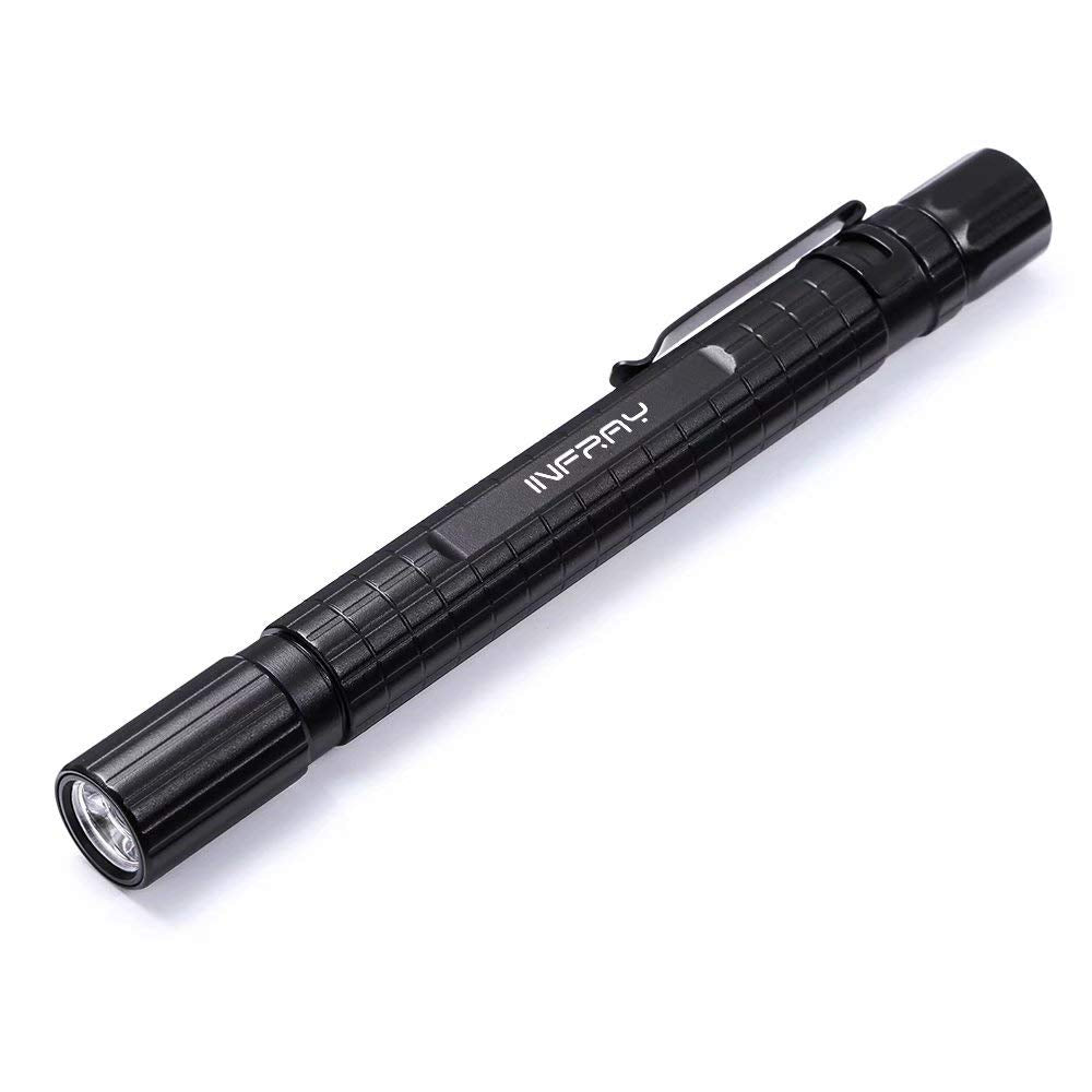 infray Small LED Flashlight, Zoomable, Handheld Mini Pocket-Sized EDC Tactical Pen Light with Super High Lumen LED, IPX5 Water-R