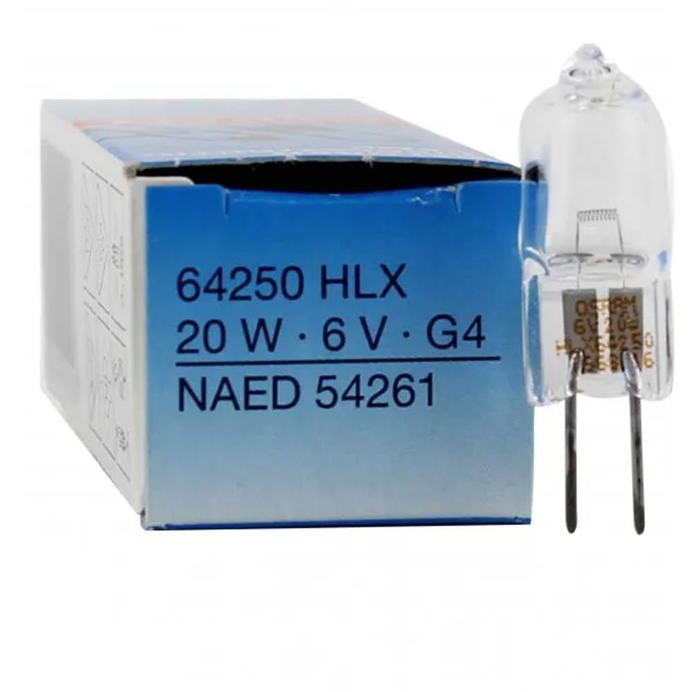 OSRAM SYLVANIA FHE / ESB 64250 HLX 20w 6v G4 Bipin Halogen light Bulb