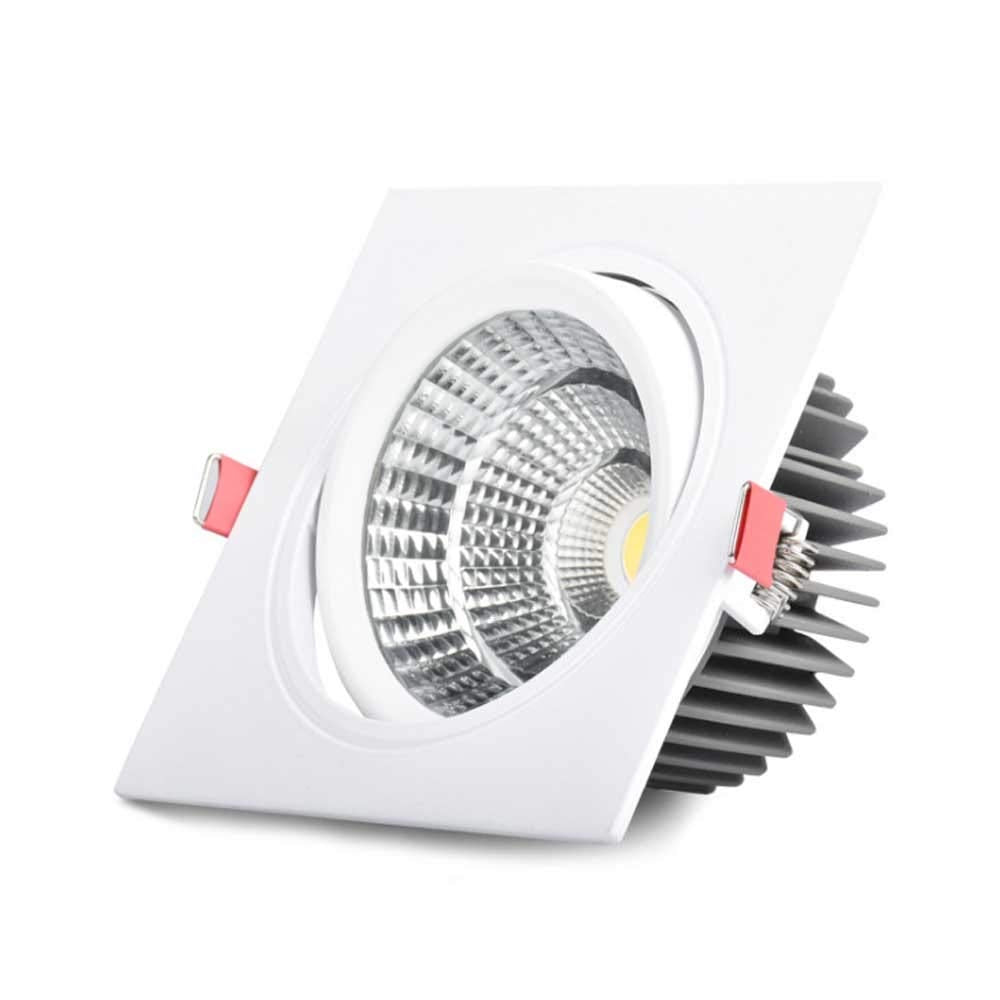 OZZKI Recessed LED Recessed Ceiling Lights Square Rotate Downlights 5W CRI>80 Daylight White 3000K/6000K 400LM Directional Reces