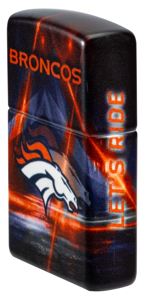 Zippo NFL Denver Broncos Pocket Lighter - Matte Finish, Multi Color, One Size, Official NFL Merchandise