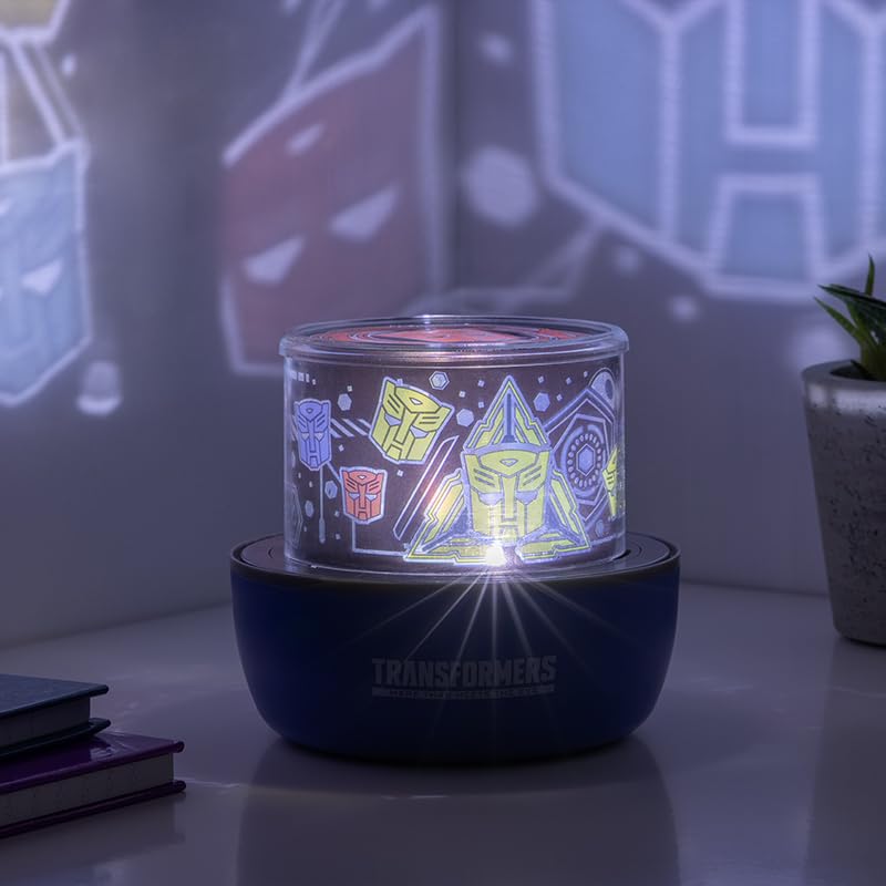 Transformers Projection Light Officially Licensed Room Decor For Boys And Girls Autobots Night Light Includes Two Scenes And Sou