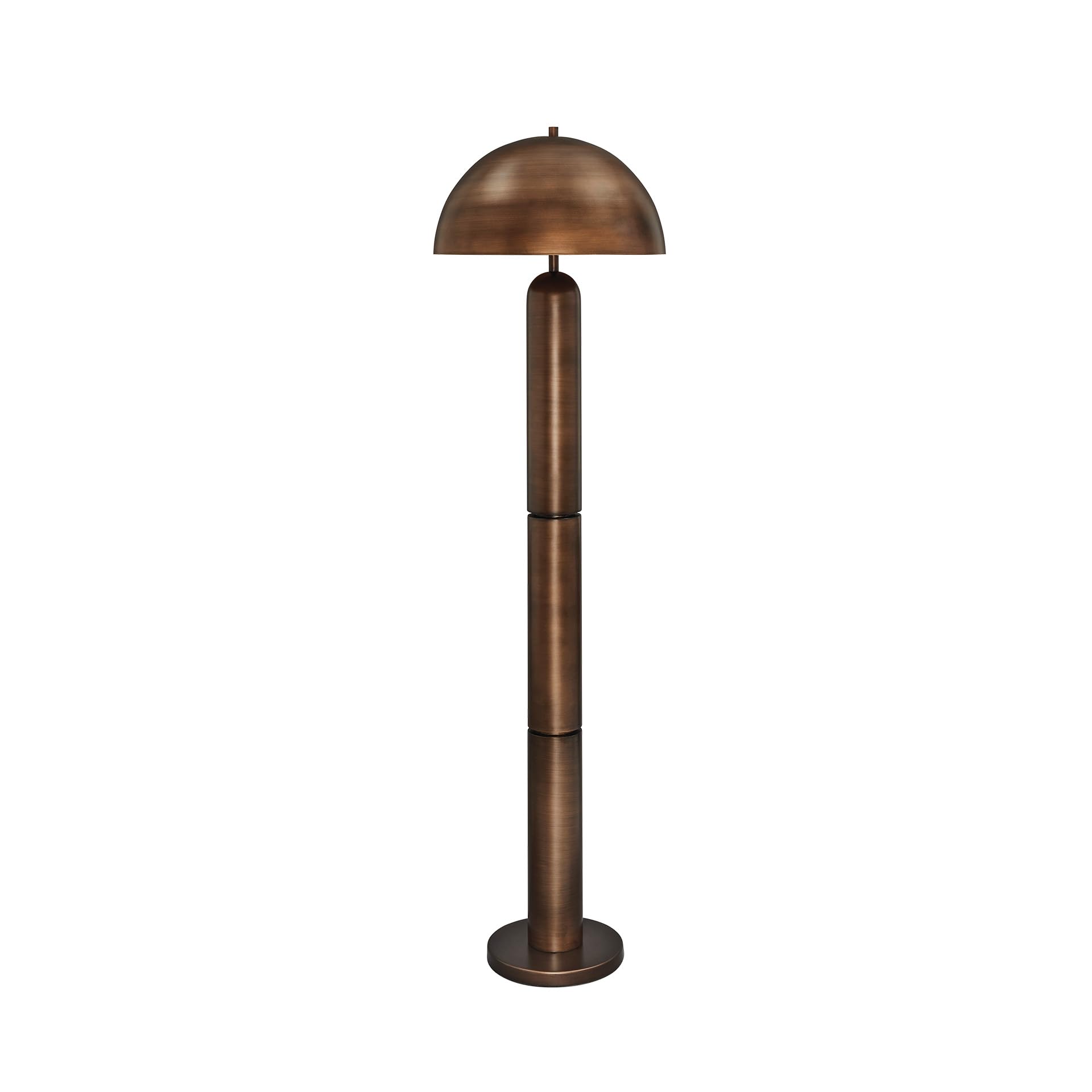 Signature Design by Ashley Wendfield Industrial Metal Floor Lamp with Dome Shade, Metallic