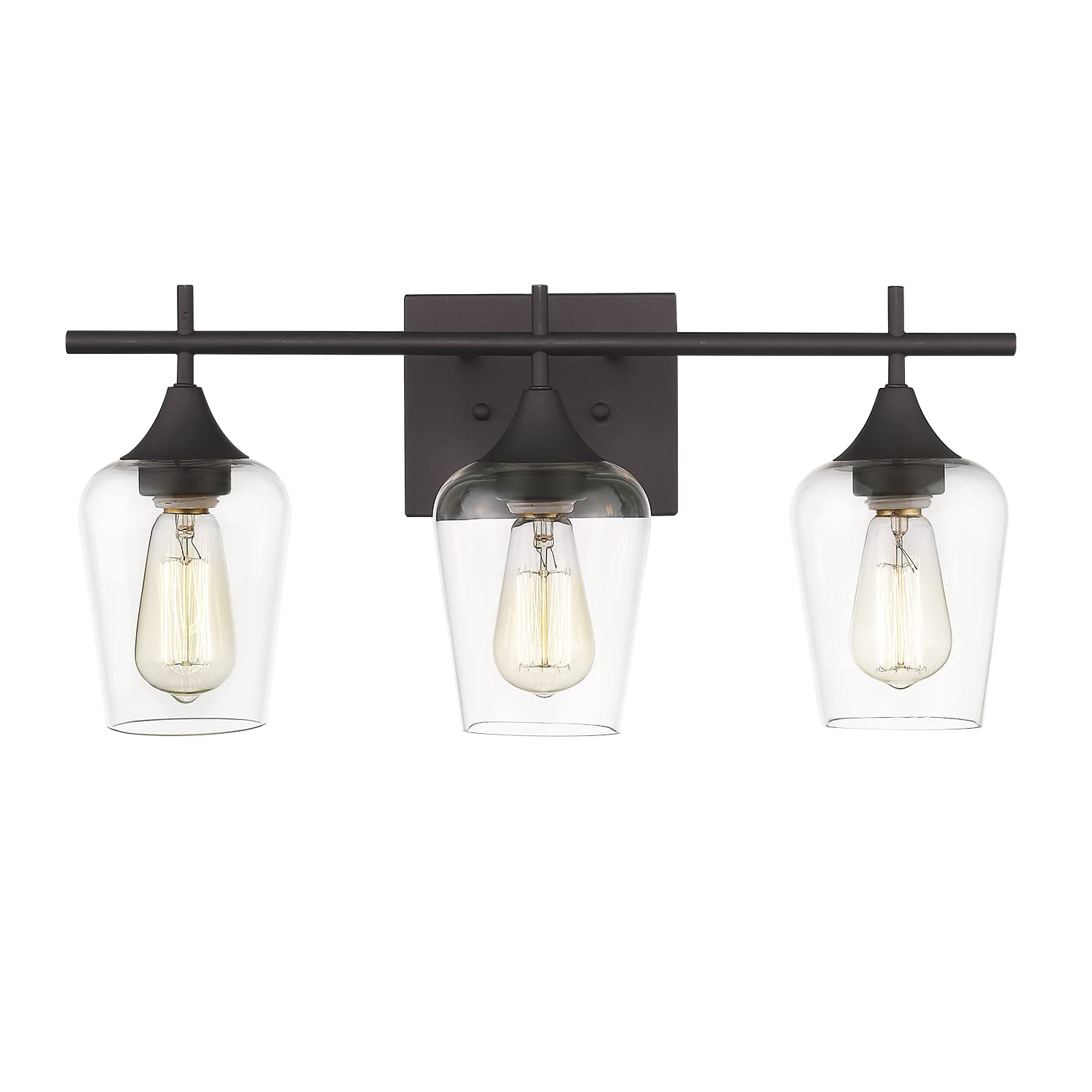 Osimir Bathroom Lighting Fixtures Over Mirror, 21 Inch 3-Light Oil Rubbed Bronze Vanity Light, Model WL9167