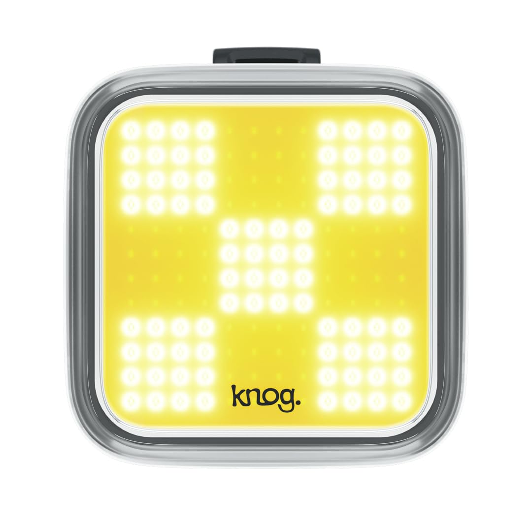 KNOG Blinder Front Bike Light - 200 Lumen, Rechargeable, 8 Light Modes, IP67 Waterproof, Fits 22-32mm Handlebars, Black, Model KN476.BL