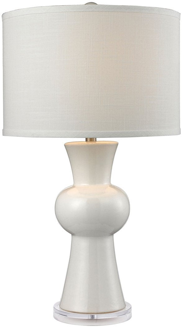 Elk Home 1-Light Table Lamp, 28'' High Gloss White Ceramic, 15&quot;L X 15&quot;W, Modern Design