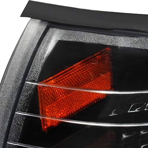 SPEC-D Tuning Corner Lights for 1994-1998 Ford Mustang - Black Housing Clear Lens, L+R Pair Assembly, Model 2LC-MST95JM-RS
