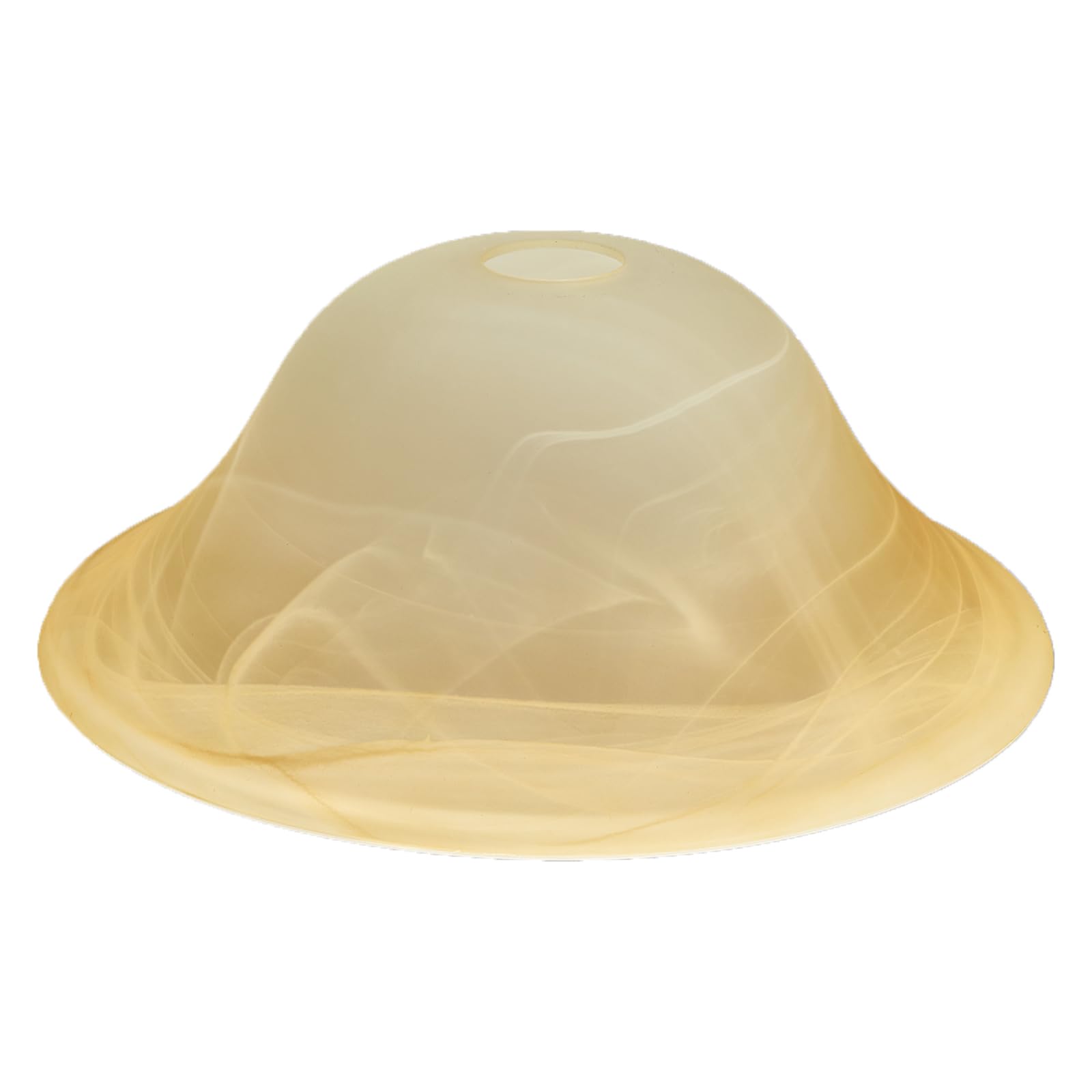 SHENGQINGTOP 12D Retro Alabaster Glass Domed Shade with 1.65 Opening, Pendant Light Cover, Lighting Fixture Replacement